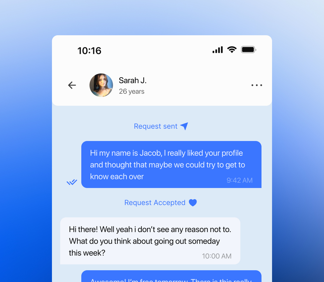 Kissmet conversation interface